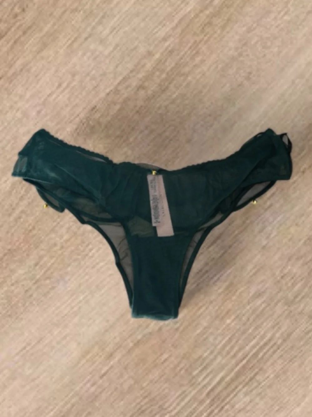 🆕🔔 Ringing In Ruffles Panty Forest Evergreen Medium Victoria Secret NWT